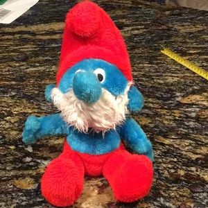 Vintage 1979 Papa Smurf stuffed toy